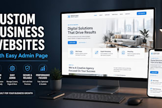 build a professional business website with easy admin page