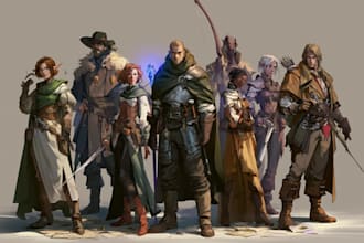 dnd character art fantasy character for dnd party
