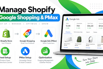 manage shopify google shopping and performance max ads