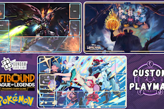 design custom tcg playmat illustration for mtg, pokemon, one piece, card game