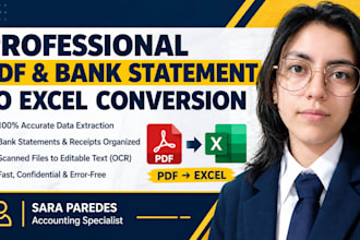 convert PDF, bank statements and scanned documents to excel