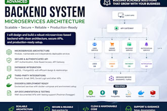 develop a scalable backend API for your web