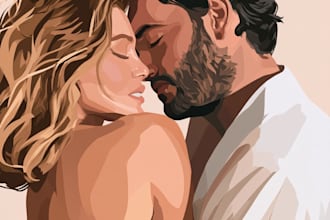 draw a custom couple illustration