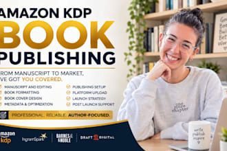 design KDP or ingramspark cover and kindle book cover or fix rejected book cover