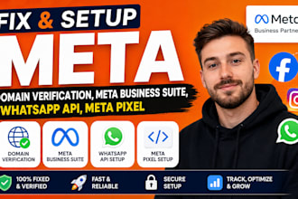 fix setup meta domain verfication, meta business suite, whatsapp API, meta pixel