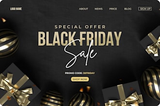 build black friday online store website, woocommerce, christmas store