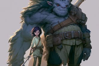 illustrate your dungeons and dragons rpg character or party