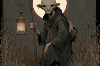 create detailed horror creepy art