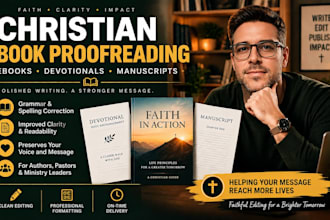 proofreading christian ebooks, book proofreading and manuscript editing