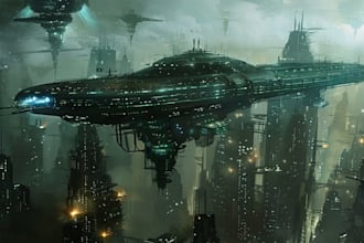 draw sci fi illustration and sci fi sci fi illustration
