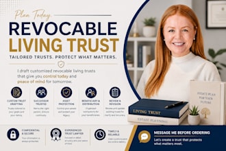 draft a revocable living trust and estate planning documents