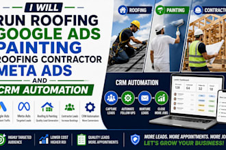 run roofing google ads commercial roofing construction hvac meta ads campaign