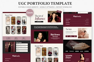design a professional canva ugc portfolio and media kit