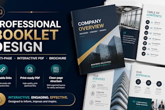 design a professional booklet multi page interactive PDF brochure