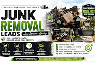 generate junk removal leads, hauling leads via facebook and google ads