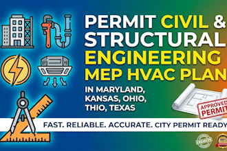 permit civil and structural engineering mep hvac plan in maryland kansas ohio tx