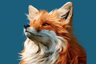 create detailed realistic animal vector illustration