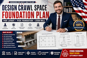 design crawl space foundation plan pier layout stem wall pier and beam systems