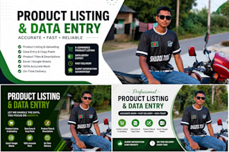 do product listing and data entry accurately