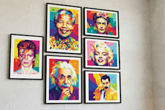 make professional wpap pop art portrait