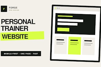 build a one page personal trainer website