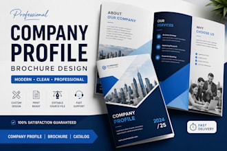 design a professional company profile corporate business brochure