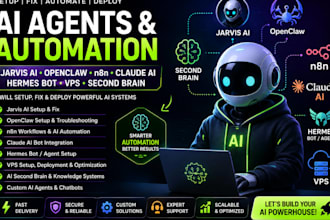 jarvis ai fix openclaw setup n8n claude ai bot vps hermes bot agent second brain