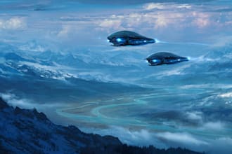 create epic sci fi concept art and futuristic environment design