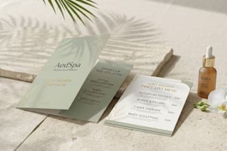 design a luxury medspa brochure and treatment menu