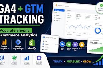 setup GTM and ga4 tracking for shopify ecommerce