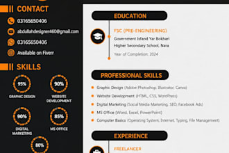 designa modern professional cv resume