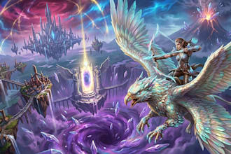 paint a character illustration in a fantasy world