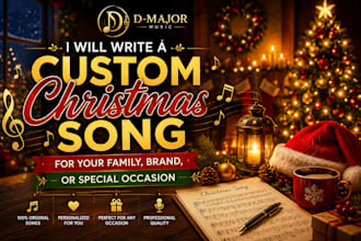 write a custom christmas song for your family brand or special occasion