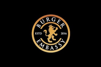 design lounge gourmet burger restaurant logo