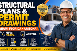 design structural plans and permit drawings in miami florida, arizona