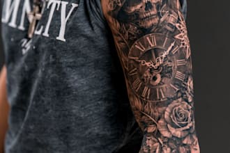 draw an awesome tattoo sleeve art
