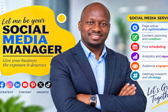 be your professional social media marketing manager for social media growth