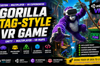 custom gorilla tag fangame vr game unity multiplayer custom vr map photon fusion