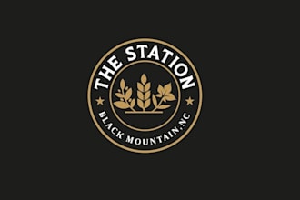 design station coffee beer wine logo