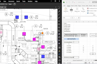 do commercial hvac takeoff, ductwork and grds counting in bluebeam