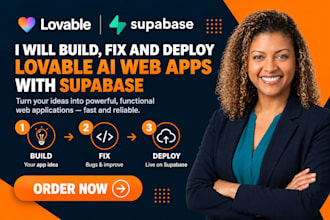 build, fix and deploy lovable ai, lovable web apps with supabase