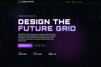 build an outstanding cyberpunk creative portfolio website