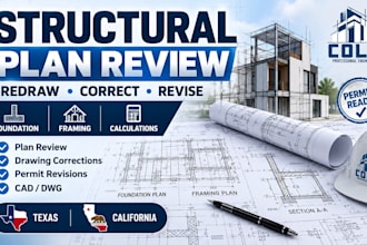 review redraw structural plans fix permit corrections engineering drawings texas