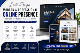 design modern, professional websites for personal brands, entrepreneurs