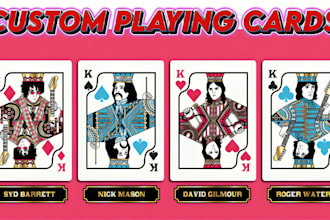 custom playing cards 52 card desk poker cards 54 playing card desk card game art