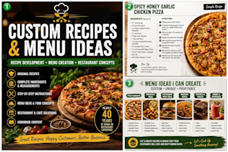 create custom recipes and restaurant menu ideas