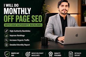 do monthly off page SEO with high authority backlinks