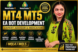code expert advisor or indicator in metatrader mt4  mt5 eas using mql4 mql5