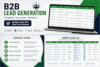 b2b lead generation, prospecting and email outreach
