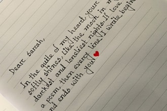 write custom handwritten personal and love letters or notes